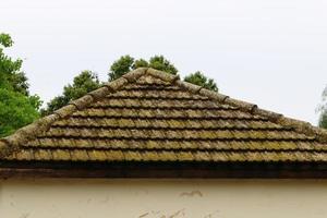 Red tiled roof on a residential building in Israel photo