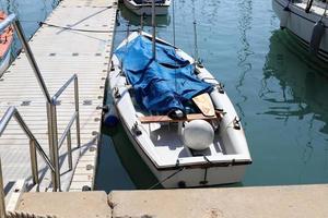 Berth on the seashore for mooring boats and yachts photo