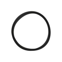 Hand drawn black sketched round frame isolated on white background. vector