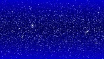 Cosmic blue background with glitter sparkles or confetti. vector