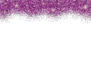 White background with violet star confetti and space for text. vector