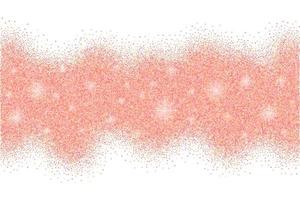 White horizontal background with rose gold glitter sparkles or confetti and space for text. vector