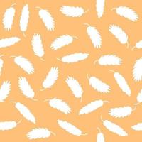 Hand drawn seamless pattern with fluffy feathers. vector