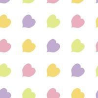 Romantic retro seamless pattern with hearts in 1960 style. vector