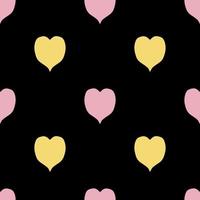 Simple hearts retro seamless pattern in 1960 style. vector