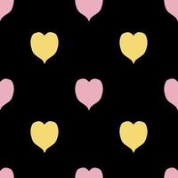 Simple hearts retro seamless pattern in 1960 style. vector