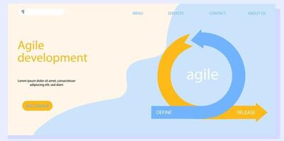 Agile development workflow method vector