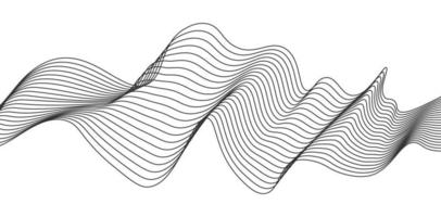 Optical art abstract background wave design black and white vector