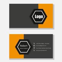 Modern simple light business card template vector