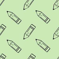 Seamless monochrome pencil  in doodle style pattern vector