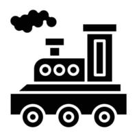 estilo de icono de tren de vapor vector