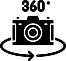 estilo de icono de cámara 360 vector