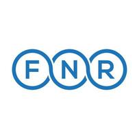 diseño de logotipo de letra fnr sobre fondo negro. concepto de logotipo de letra de iniciales creativas fnr. diseño de letra fnr. vector