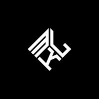 MKL letter logo design on black background. MKL creative initials letter logo concept. MKL letter design. vector