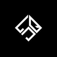 LJQ letter logo design on black background. LJQ creative initials letter logo concept. LJQ letter design. vector