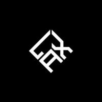 LAX letter logo design on black background. LAX creative initials letter logo concept. LAX letter design. vector