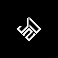 diseño de logotipo de letra jzu sobre fondo negro. concepto de logotipo de letra de iniciales creativas jzu. diseño de letras jzu. vector