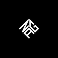 NAG letter logo design on black background. NAG creative initials letter logo concept. NAG letter design. vector