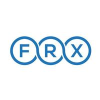 FRX letter logo design on black background. FRX creative initials letter logo concept. FRX letter design. vector