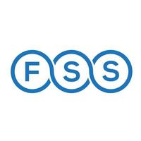 diseño del logotipo de la letra fss sobre fondo negro. concepto de logotipo de letra de iniciales creativas fss. diseño de letras fss. vector