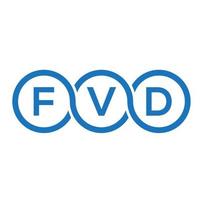 FVD letter logo design on black background. FVD creative initials letter logo concept. FVD letter design. vector
