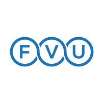 diseño de logotipo de letra fvu sobre fondo negro. concepto de logotipo de letra de iniciales creativas fvu. diseño de letras fvu. vector