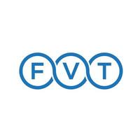 diseño de logotipo de letra fvt sobre fondo negro. concepto de logotipo de letra de iniciales creativas fvt. diseño de letras fvt. vector