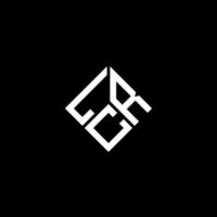 LCR letter logo design on black background. LCR creative initials letter logo concept. LCR letter design. vector