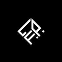 Diseño de logotipo de letra lfp sobre fondo negro. Concepto de logotipo de letra de iniciales creativas lfp. Diseño de letras lfp. vector