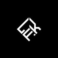 LFK letter logo design on black background. LFK creative initials letter logo concept. LFK letter design. vector