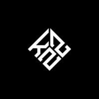 KZZ letter logo design on black background. KZZ creative initials letter logo concept. KZZ letter design. vector