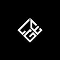 LGE letter logo design on black background. LGE creative initials letter logo concept. LGE letter design. vector