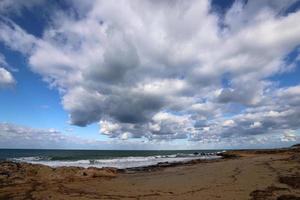 Mediterranean coast in northern Israel photo