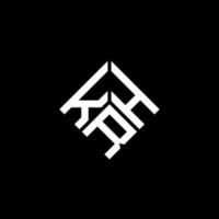 diseño del logotipo de la letra krh sobre fondo negro. concepto de logotipo de letra de iniciales creativas krh. diseño de letra krh. vector
