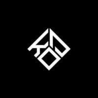 KOD letter logo design on black background. KOD creative initials letter logo concept. KOD letter design. vector