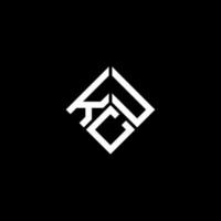 diseño de logotipo de letra kcu sobre fondo negro. concepto de logotipo de letra de iniciales creativas kcu. diseño de letras kcu. vector