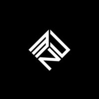 MNU letter logo design on black background. MNU creative initials letter logo concept. MNU letter design. vector