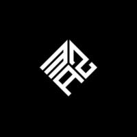 MAZ letter logo design on black background. MAZ creative initials letter logo concept. MAZ letter design. vector