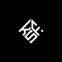 diseño del logotipo de la letra ksf sobre fondo negro. concepto de logotipo de letra de iniciales creativas ksf. diseño de letras ksf. vector