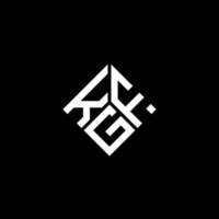KGF letter logo design on black background. KGF creative initials letter logo concept. KGF letter design. vector