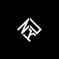 diseño de logotipo de letra nku sobre fondo negro. concepto de logotipo de letra de iniciales creativas nku. diseño de letras nku. vector
