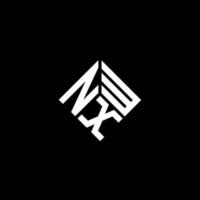 NXW letter logo design on black background. NXW creative initials letter logo concept. NXW letter design. vector