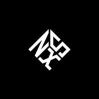 NXS letter logo design on black background. NXS creative initials letter logo concept. NXS letter design. vector