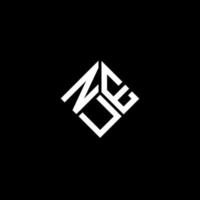 NUE letter logo design on black background. NUE creative initials letter logo concept. NUE letter design. vector