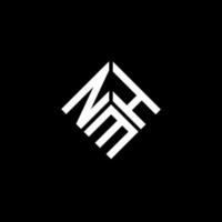 diseño de logotipo de letra nmh sobre fondo negro. concepto de logotipo de letra de iniciales creativas nmh. diseño de letras nmh. vector