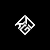 diseño de logotipo de letra kgd sobre fondo negro. concepto de logotipo de letra de iniciales creativas kgd. diseño de letra kgd. vector