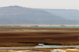 Shore of the Dead  sea in the south of Israel. photo