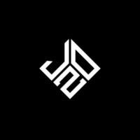 diseño de logotipo de letra jzo sobre fondo negro. concepto de logotipo de letra de iniciales creativas jzo. diseño de letras jzo. vector
