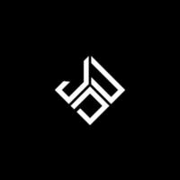 JDU letter logo design on black background. JDU creative initials letter logo concept. JDU letter design. vector
