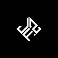 JFZ letter logo design on black background. JFZ creative initials letter logo concept. JFZ letter design. vector